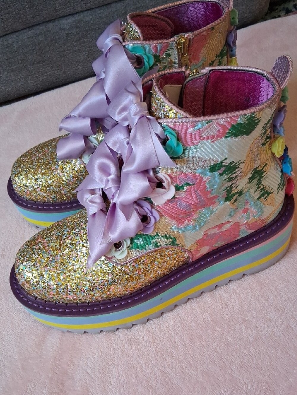 LAND OF DREAMS Platform Boot, Size 11 (42) Irregular Choice